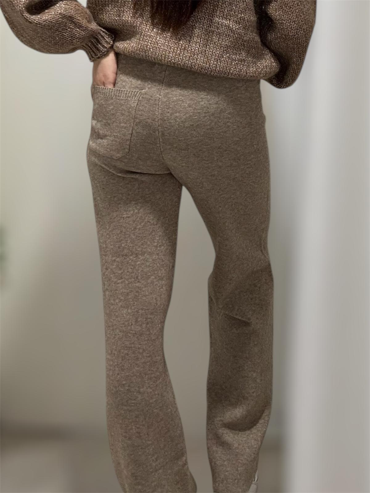 Pantalon Épais Marron