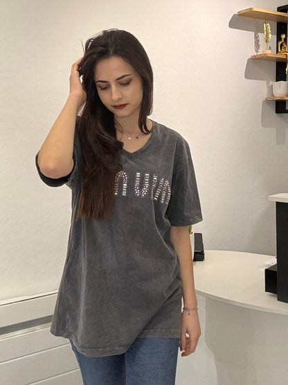 T-shirt Gris Miu