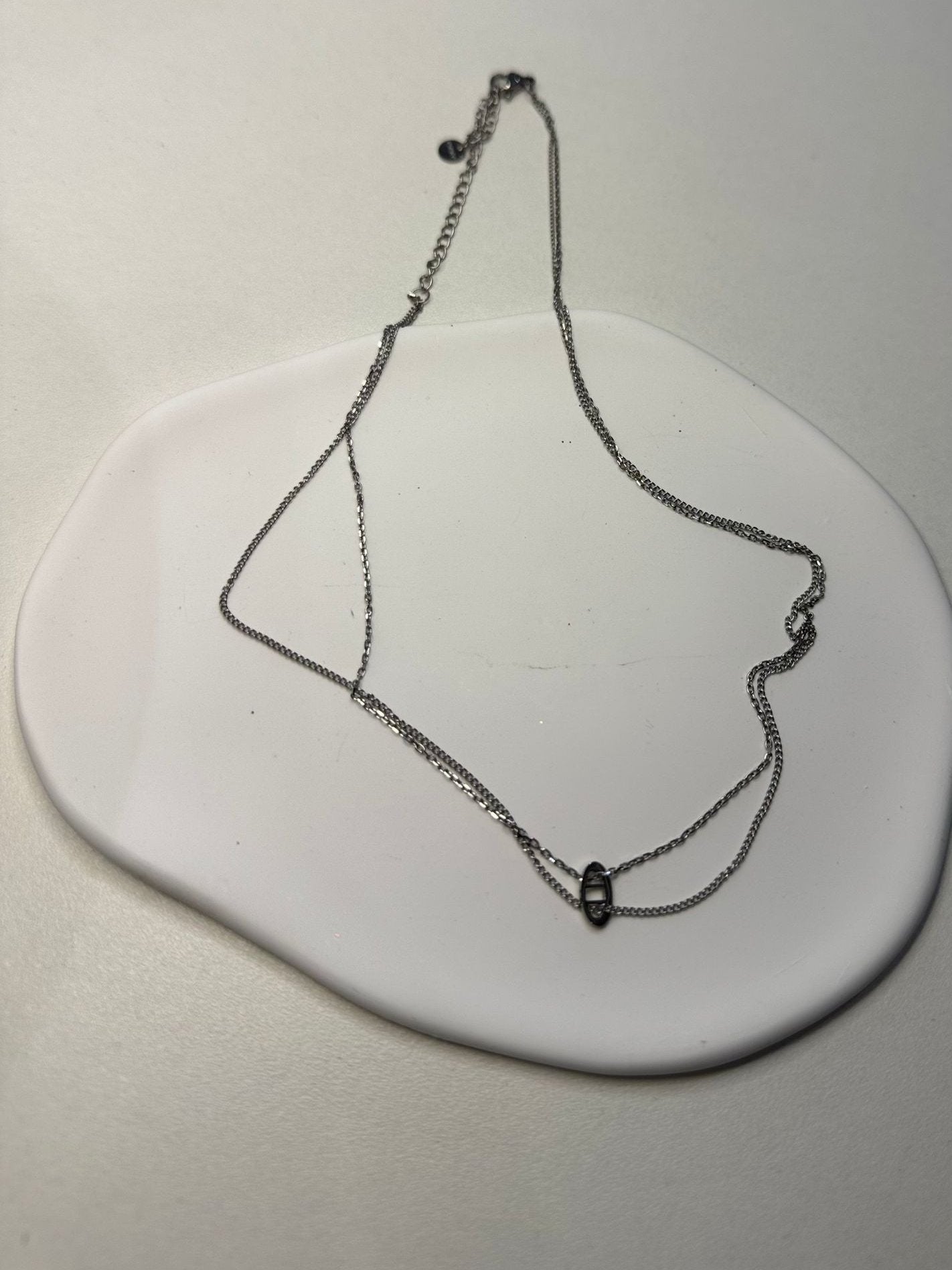 Collier En Acier Inoxydable Argenté